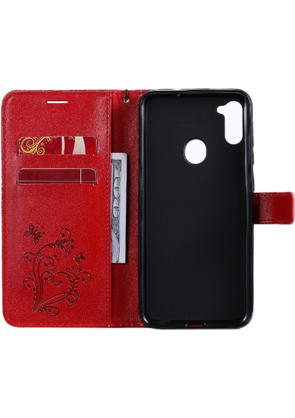 Kart Yuvası Standı ile Samsung Galaxy A11 Flip Case Kickstand Pu (Yurt Dışından)