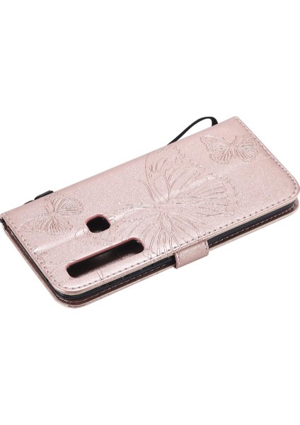 Samsung Galaxy A9 2018 Için Flip Case Manyetik Kapak Pu ile Kickstand Çevirin (Yurt Dışından)