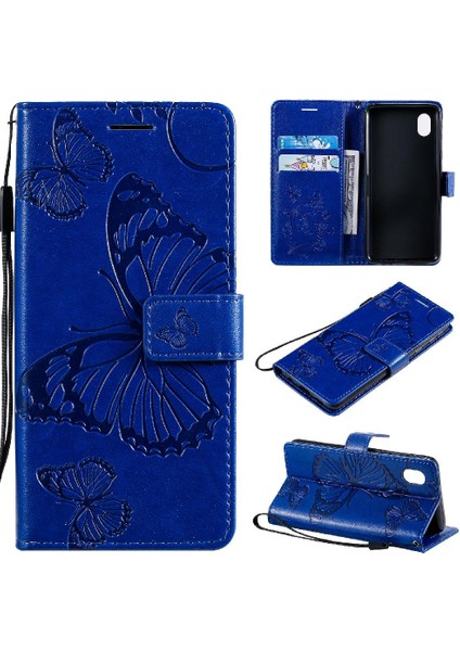Kart Yuvası Standı ile Samsung Galaxy A01 Çekirdek Için Flip Case Pu Deri Flip (Yurt Dışından)