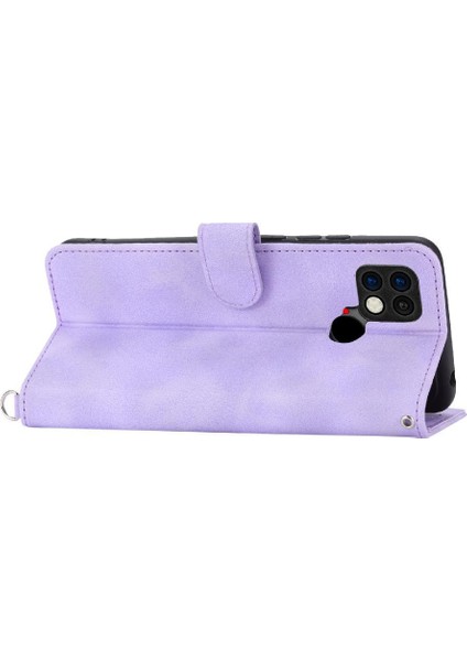 Xiaomi Poco C40 Darbeye Kabartmalı Bileklik Çoklu Kart Için Flip Case (Yurt Dışından)