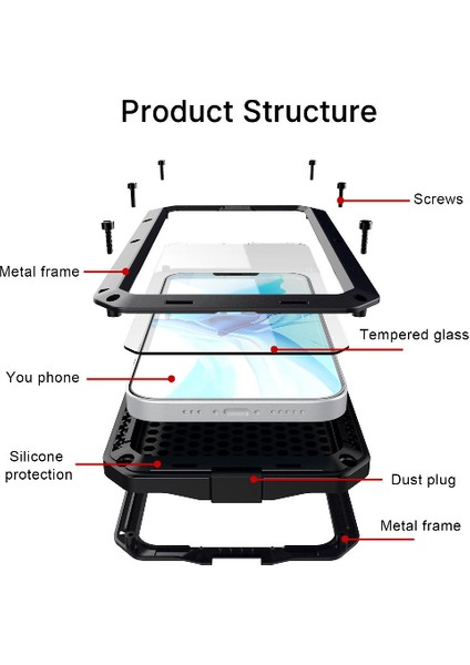 Iphone 13 Için Kılıf Toz Geçirmez Ağır Darbeye Açık Spor 360 Tam (Yurt Dışından) modelleri