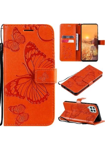 Samsung Galaxy A22 4g Için Flip Case Pu Deri Manyetik Kapak ile Çevirin (Yurt Dışından)