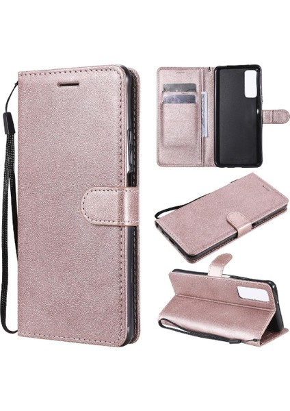 Kart Yuvası ile Huawei P Akıllı 2021 Yüksek Kaliteli Deri Için Flip Case (Yurt Dışından)