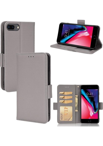 Iphone 6 Için Kılıf Artı/6s Artı Kart Yuvaları Tutucu Yan Toka Cüzdan Pu (Yurt Dışından)