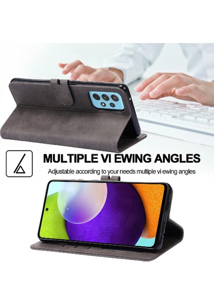 Samsung Galaxy A23 4g Kickstand Için Cüzdan Durumda Tüm Yuvarlak Koruma (Yurt Dışından)