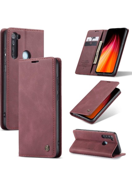 Xiaomi Redmi Not 8 Için Flip Case Kart Yuvası Kickstand Manyetik Pu (Yurt Dışından)