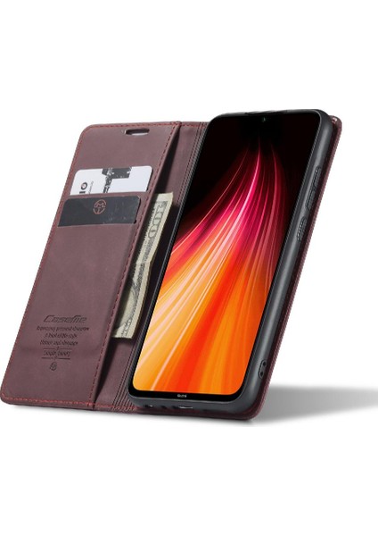Xiaomi Redmi Not 8 Için Flip Case Kart Yuvası Kickstand Manyetik Pu (Yurt Dışından)