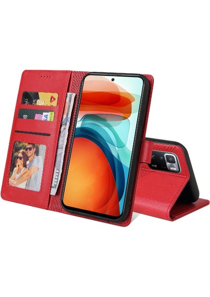 Xiaomi Redmi Not 10 Pro Için Flip Case Üç Kart Yuvaları 4 Köşe Prim (Yurt Dışından)