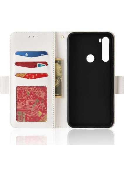 Xiaomi Redmi Not 8 Için Kılıf Pu Deri Cüzdan Kart Yuvaları Tutucu Yan (Yurt Dışından)