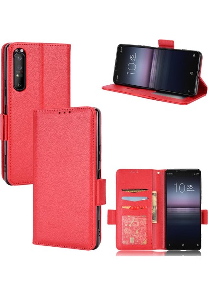Sony Xperia 1 Ii Için Kılıf Manyetik Pu Deri Yan Toka Kart Yuvaları (Yurt Dışından)