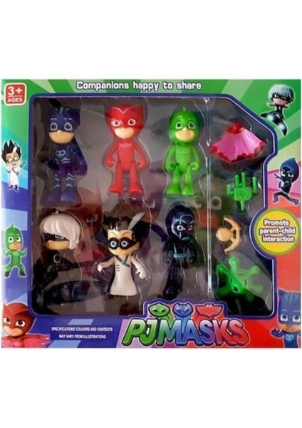 Pj Masks Catboy Owlette Gekko 6'lı 10 Parça Oyun Seti modelleri
