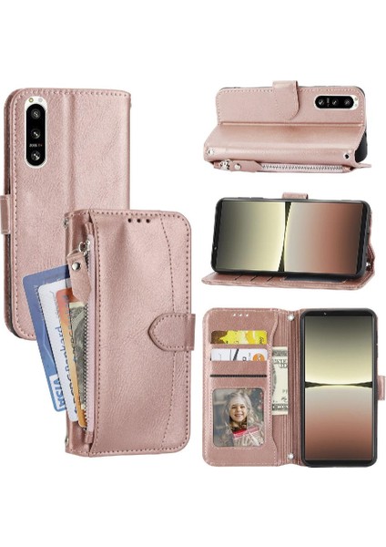 Sony Xperia 5 Iv Kickstand Pu Deri Kayış Kart Tutucu Için Flip Case (Yurt Dışından)