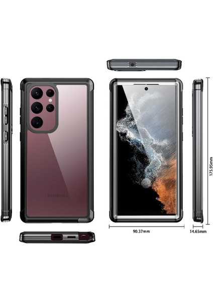 Samsung Galaxy S23 Ultra Pet Koruyucu Film Damla ve Çarpışma 360 Için Kılıf (Yurt Dışından)