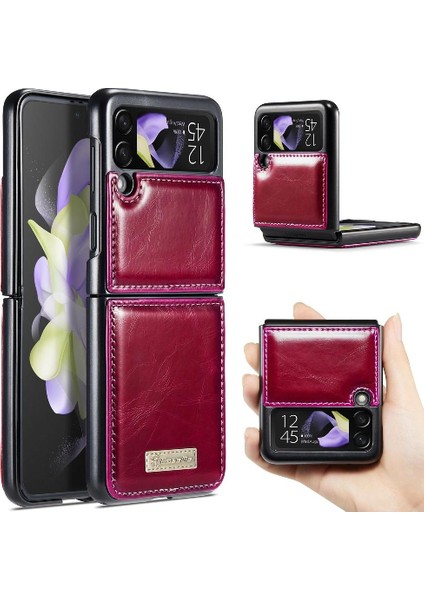 Manyi Mall Samsung Galaxy Z Flip 4 Için Flip Case 5g Kickstand Kart Tutucu Retro (Yurt Dışından)