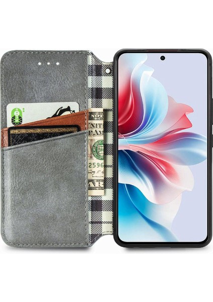 Oppo Oppo 11F 5g Için Kılıf Zarif Iş Deri Çanta Moda Tasarımı (Yurt Dışından)