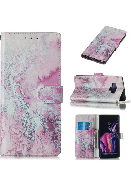 Samsung Galaxy Not 9 Için Flip Case Tam Koruma Manyetik Kart Yuvaları Pu (Yurt Dışından)
