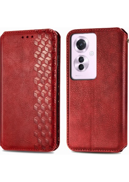 Oppo Oppo 11F 5g Için Kılıf Zarif Iş Deri Çanta Moda Tasarımı (Yurt Dışından)