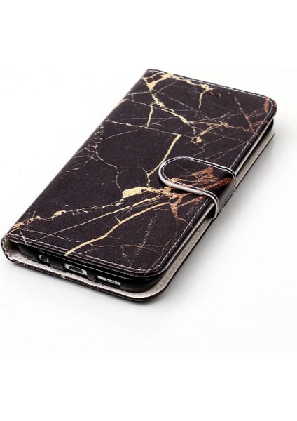 Samsung Galaxy S7 Kenar Tam Koruma Için Flip Case Mermer Desen Pu (Yurt Dışından)