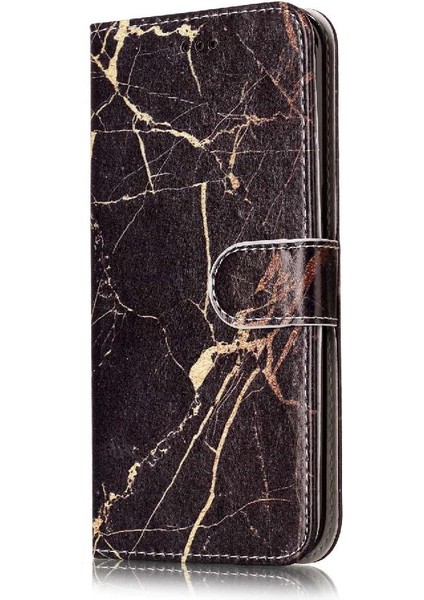 Samsung Galaxy S7 Kenar Tam Koruma Için Flip Case Mermer Desen Pu (Yurt Dışından)