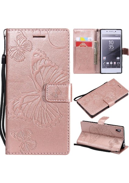 Sony Xperia Z5 Flip Kickstand Manyetik Kapak Için Flip Case Kart Yuvası ile (Yurt Dışından)