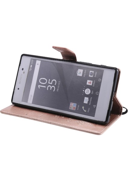 Sony Xperia Z5 Flip Kickstand Manyetik Kapak Için Flip Case Kart Yuvası ile (Yurt Dışından) modelleri