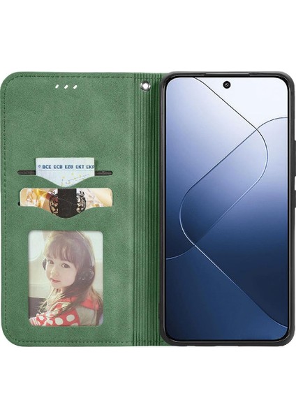 Xiaomi 14 5g Için Flip Case Kapak Darbeye Deri Kılıf Cüzdan (Yurt Dışından) modelleri