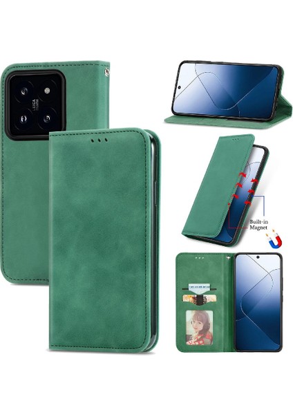 Xiaomi 14 5g Için Flip Case Kapak Darbeye Deri Kılıf Cüzdan (Yurt Dışından) fırsatları