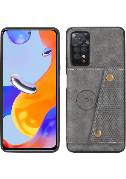 Cüzdan Durumda Xiaomi Redmi Not 11 4g Buit Demir Cüzdan Kılıf Kickstand (Yurt Dışından)