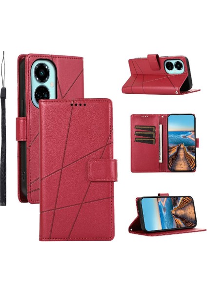 Tecno Camon 19 Pro Şok Emici Kickstand Darbeye Dayanıklı Için Flip Case (Yurt Dışından)