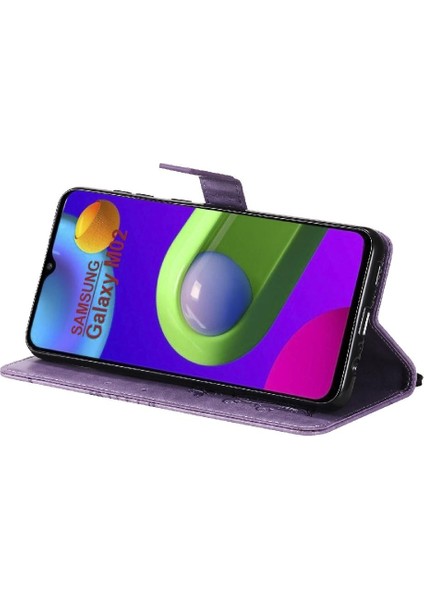 Samsung Galaxy A02 Için Flip CASE/M02 Pu Deri Darbeye Kapak ile Çevirin (Yurt Dışından)