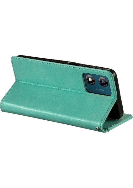 Motorola Moto E14 Cüzdan 6 Kart Yuvaları Kickstand Pu Deri Için Flip Case (Yurt Dışından) indirimleri