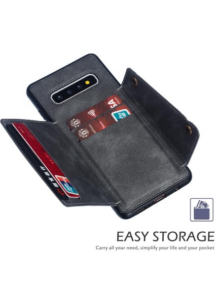 Cüzdan Kılıf Samsung Galaxy S10 Artı Kickstand Kart Tutucu Darbeye (Yurt Dışından) indirimleri