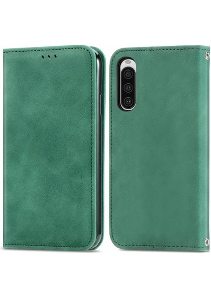 Sony Xperia 10 V Için Flip Case Basit Iş Cüzdan Kapak Çevirin Deri (Yurt Dışından)