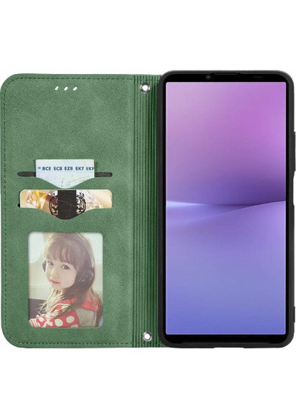 Sony Xperia 10 V Için Flip Case Basit Iş Cüzdan Kapak Çevirin Deri (Yurt Dışından)