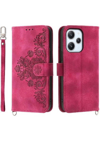 Xiaomi Redmi Için Flip Case 12 4g Bileklik Kabartmalı Darbeye Çoklu (Yurt Dışından)