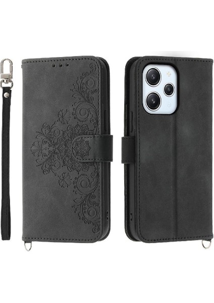 Xiaomi Redmi Için Flip Case 12 4g Bileklik Kabartmalı Darbeye Çoklu (Yurt Dışından)