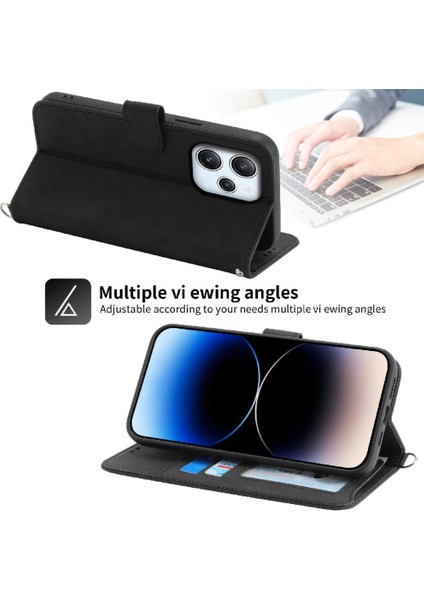 Xiaomi Redmi Için Flip Case 12 4g Bileklik Kabartmalı Darbeye Çoklu (Yurt Dışından)
