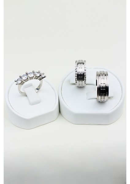 Gizemli Bağlantı Çemberi 925 Ayar Gümüş Alyans, Nişan ve Söz Yüzüğü