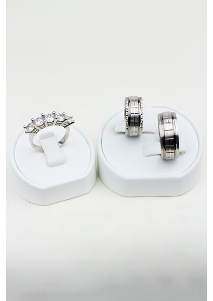 Kalp Bağlantısı Çemberi 925 Ayar Gümüş Alyans, Nişan ve Söz Yüzüğü