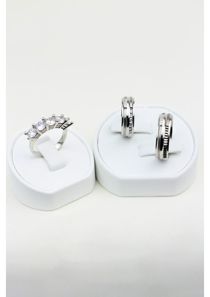 Modern Klasik Birleşim 925 Ayar Gümüş Alyans, Nişan ve Söz Yüzüğü