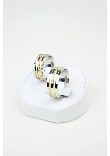 Gümüş Çizgiler Uyum Halkası 925 Ayar Gümüş Alyans, Nişan ve Söz Yüzüğü fiyatları