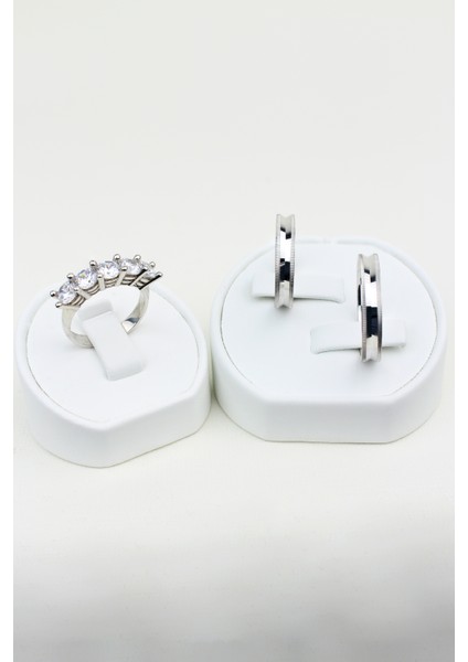 Modern Uyum Yüzüğü 925 Ayar Gümüş Alyans, Nişan ve Söz Yüzüğü