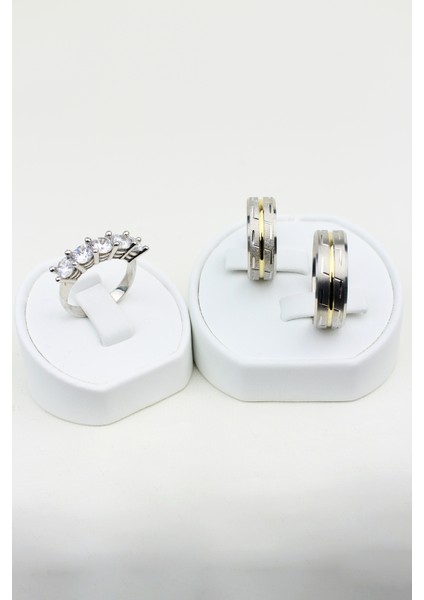 Gümüş Çizgiler Uyum Halkası 925 Ayar Gümüş Alyans, Nişan ve Söz Yüzüğü