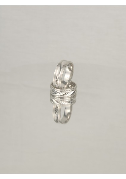 Gümüş Çizgiler Zarif Ahenk 925 Ayar Gümüş Alyans, Nişan ve Söz Yüzüğü fiyatları