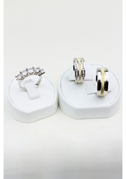 Inci Işıltısı Rüya Birleşimi 925 Ayar Gümüş Alyans, Nişan ve Söz Yüzüğü