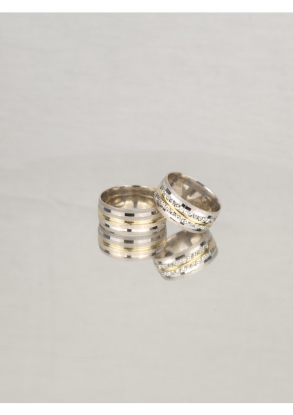 Inci Işıltısı Rüya Birleşimi 925 Ayar Gümüş Alyans, Nişan ve Söz Yüzüğü