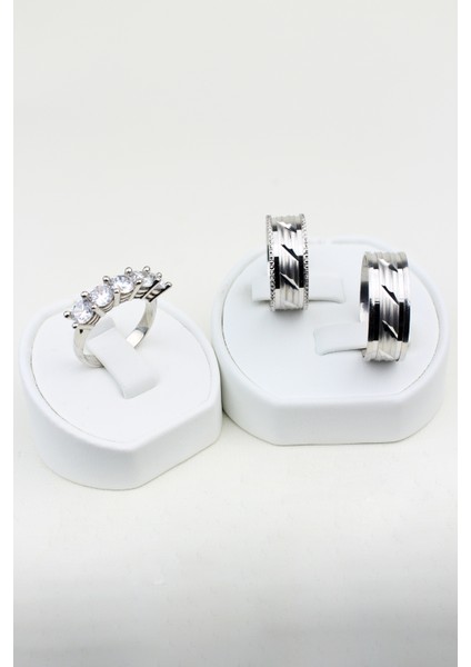 Renkli Ruh Uyum Halkası 925 Ayar Gümüş Alyans, Nişan ve Söz Yüzüğü