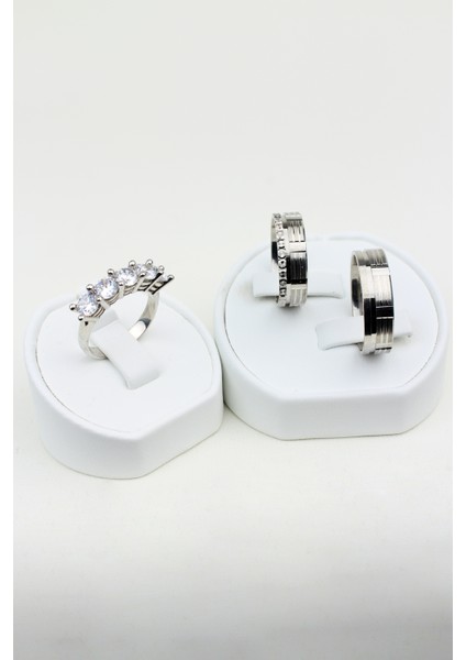 Göz Alıcı Harmoni Çemberi 925 Ayar Gümüş Alyans, Nişan ve Söz Yüzüğü