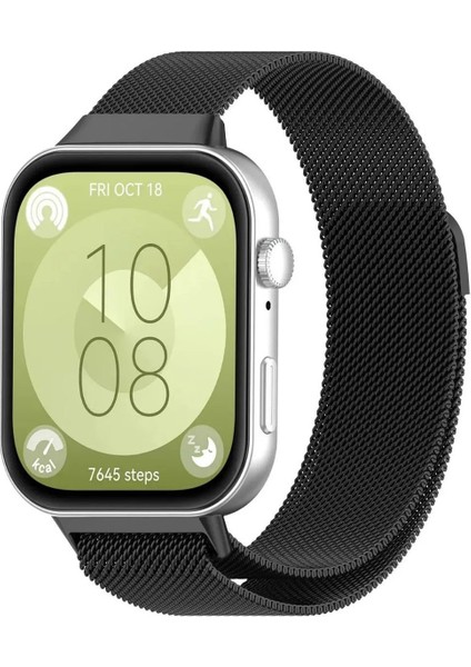 Huawei Fit 3 ile Uyumlu Metal Mıknatıslı Manyetik Kordon Kayış - FC634