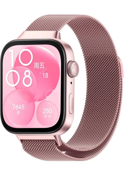 Huawei Fit 3 ile Uyumlu Metal Mıknatıslı Manyetik Kordon Kayış - FC634